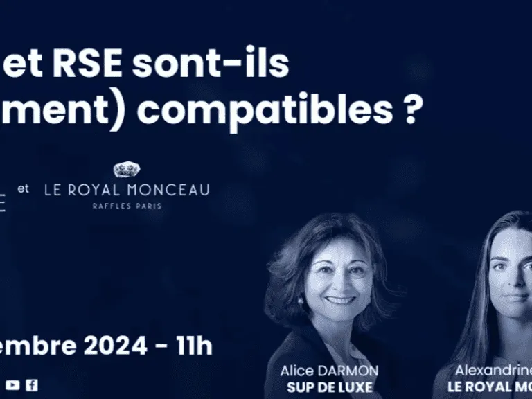  [PRESSE] Webinar : Luxe et RSE sont-ils (vraiment) compatibles ?